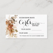 秋いくつコルク秋ブライダルシャワーゲームカード プレイスカード (正面)