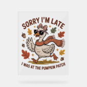 秋おもしろいのガチョウ アクリルサイン (正面)