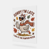 秋おもしろいのガチョウ アクリルサイン (傾斜)