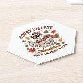 秋おもしろいのガチョウ ペーパーコースター (アングル)