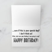 秋おもしろいの白熊の写真カスタム カード (内部)