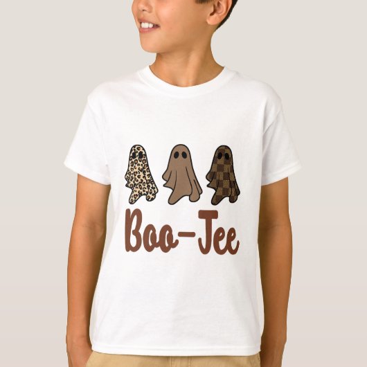 秋おもしろいハロウィーン幽霊ブージーブーBoo-jee S不気味 Tシャツ (正面)