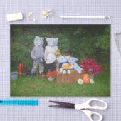 秋おもしろいファミリーカントリー素朴ファーム 薄葉紙 (クラフト)