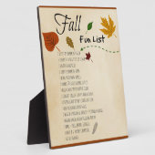 秋おもしろいリスト季節秋の収穫活動 フォトプラーク (側面)