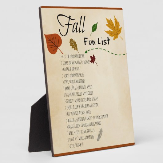 秋おもしろいリスト季節秋の収穫活動 フォトプラーク (側面)