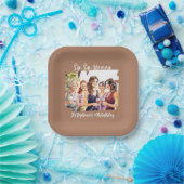 秋おもしろいワインテイスティングウーマン50誕生日 ペーパープレート (パーティー)