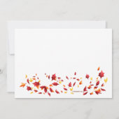 秋おもしろい子供の誕生日パーティー 招待状 (裏面)