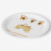 秋おもしろいWTFひまわり感謝祭 ペーパープレート (アングル)