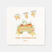 秋おもしろいWTFパンプキンサンクスギビング スタンダードカクテルナプキン (正面)