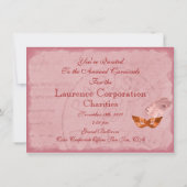 秋および冬の球の仮面舞踏会Marieアントワネット 招待状 (裏面)