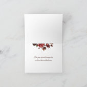 秋および秋の花柄は感謝していしています サンキューカード (内部)