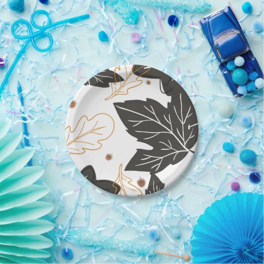 秋お洒落のエレガント紅葉 ペーパープレート (パーティー)