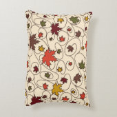 秋お洒落のカーリーメープルリーフパターン アクセントクッション (裏面(縦))