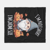 秋お洒落の可愛い格言 フリースブランケット (正面(横))