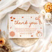 秋お洒落アリトルかわいこちゃんパイサンキューカード 招待状