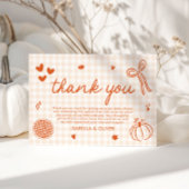 秋お洒落アリトルかわいこちゃんパイサンキューカード 招待状