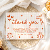 秋お洒落アリトルカボチャサンキューカード 招待状