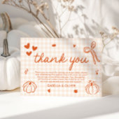 秋お洒落アリトルカボチャサンキューカード 招待状