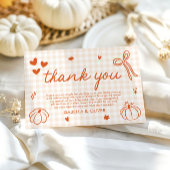 秋お洒落アリトルカボチャサンキューカード 招待状