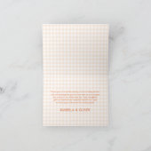 秋お洒落カボチャの小さな赤ちゃんシャワー サンキューカード (内部)