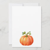 秋お洒落カボチャリトルカボチャベビーシャワー 招待状 (裏面)