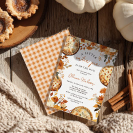 秋お洒落フローラリトルかわいこちゃんパイ赤ちゃんシャワー 招待状