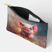 秋お洒落子豚アクセサリーポーチ アクセサリーポーチ (見開き)