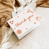 秋お洒落小さなかわいこちゃんパイ赤ちゃんシャワー サンキューカード