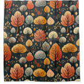 秋お洒落秋の木葉型 シャワーカーテン (正面)