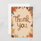 秋お洒落魅力的秋 サンキューカード (正面/裏面)