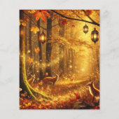 秋お洒落黄金の森スクラップブック紙 (裏面)