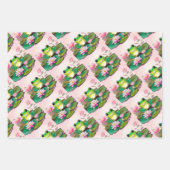 秋お洒落、ひまわり、カエル、ネコ魔女、 ラッピングペーパーシート (正面2)