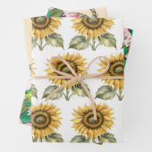 秋お洒落、ひまわり、カエル、ネコ魔女、 ラッピングペーパーシート (インサイチュ)