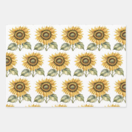 秋お洒落、ひまわり、カエル、ネコ魔女、 ラッピングペーパーシート