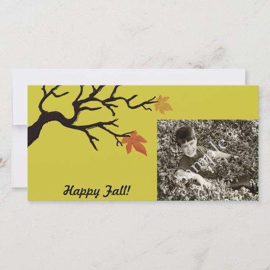 秋お祝いフォトカード (正面)