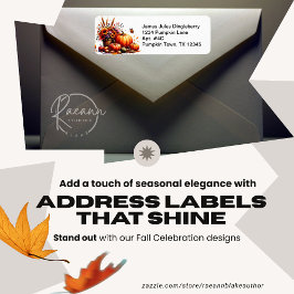 秋お祝い差出人住所ラベル ラベル