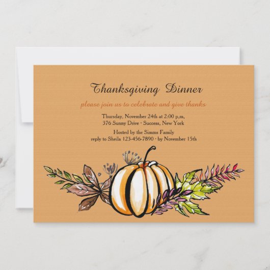 秋お祝い招待状 招待状 (正面)