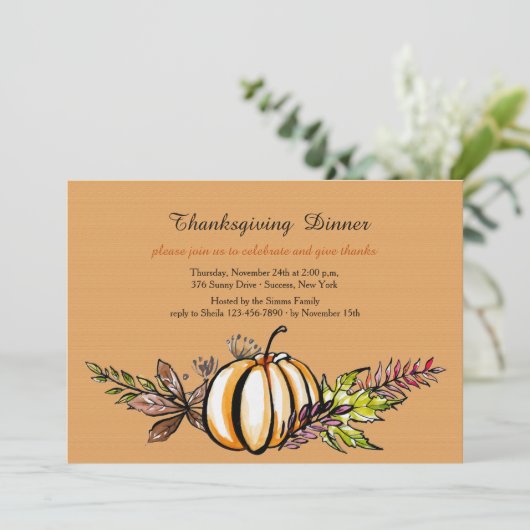 秋お祝い招待状 招待状 (スタンド正面)