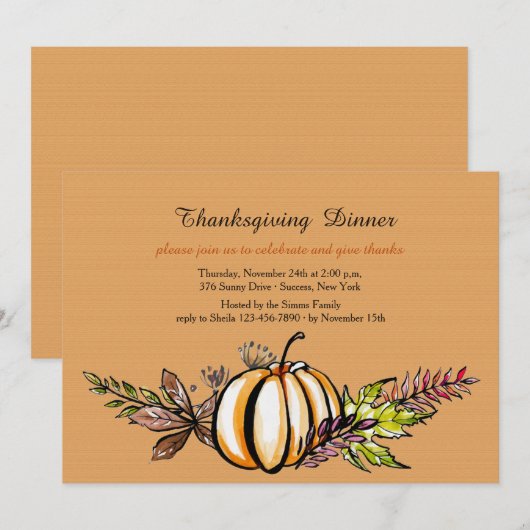 秋お祝い招待状 招待状 (正面/裏面)