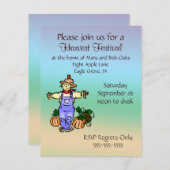 秋かかしカボチャ招待状 招待状 (正面/裏面)