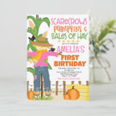 秋かかしカボンプキンガール誕生日 招待状 (スタンド正面)