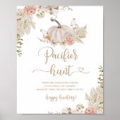 秋かぼちゃおしゃぶり狩り赤ちゃんシャワーゲームポスター ポスター (正面)