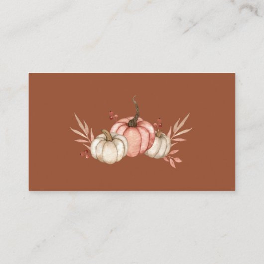 秋かぼちゃおむつラッフルチケットエンクロージャカード エンクロージャーカード (裏面)