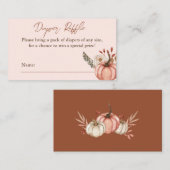 秋かぼちゃおむつラッフルチケットエンクロージャカード エンクロージャーカード (正面/裏面)