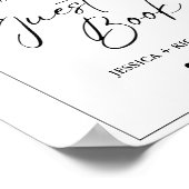 秋かぼちゃお願いゲストブックサイン ポスター (角)