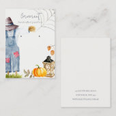 秋かぼちゃかかしイヤリングジュエリーディスプレイ 名刺 (正面/裏面)