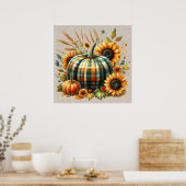 秋かぼちゃのアートワークのポスター ポスター (キッチン)