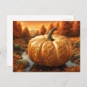 秋かぼちゃアートワークはがき シーズンポストカード (正面/裏面)
