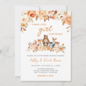 秋かぼちゃウッドランドベビーシャワー 招待状 (正面)