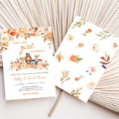 秋かぼちゃウッドランドベビーシャワー 招待状